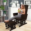Costway Glider and Ottoman Cushion Set Wooden Baby Nursery Rocking Chair - 2 of 4