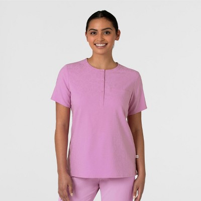 Wink Fashion Prints Women's Round Neck Tuck-In Scrub Top
