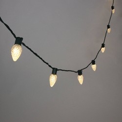 Philips 100ct Led Super Bright Faceted C9 Spool String Lights Warm White With Green Wire Target
