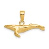 Black Bow Jewelry 14k Yellow Gold 3D Humpback Whale Pendant - 3 of 4