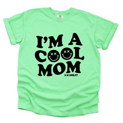Simply Sage Market S.W.Smiley I'm A Cool Mom Smiley Face Garment Dyed Tee