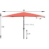 Maria 6x9 ft uv-cut Patio Cantilever Umbrella with Crank and Push Button Tilt without flap, Outdoor Furniture - Maison Boucle - 2 of 4