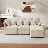 NicBex 96.45 Inch Modular Sectional Sofa with 3 Usb Ports Mid-Century Upholstered Sofa Couch with Storage Ottoman and 5 Pillows for Living Room - 2 of 4
