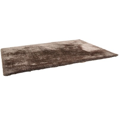 HomeRoots 5' X 7' Charcoal Shag Hand Tufted Area Rug