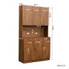 70.87"Tall Cabinet with 6 Doors,1 Open Shelf and 1 Drawer, Decorative Storage Cabinets for Living Room, Bedroom - The Pop Home - 4 of 4