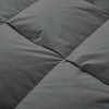Peace Nest 100% Cotton White Goose Down Comforter Pleated Fluffy Feather Comforter Duvet Insert with Corner Tabs for All Seasons, Gray - 4 of 4