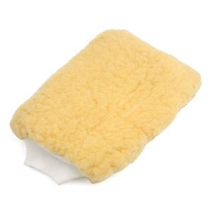 Unique Bargains Universal Auto Car Plush Elastic Wristband Washing Polishing Wipe Glove Beige 1 Pc - 1 of 3