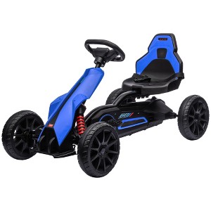 JANSNO Pedal Go Kart Ride-On Toy for Kids 3-8 with Adjustable Seat, Swing Axle, Handbrake, Non-Slip Wheels - 1 of 4