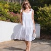 Amaryllis Women's Sleeveless Tiered Midi Dress with Tie Shoulder Straps and Scoop Neckline Comfortable All-Day Wear - 2 of 4