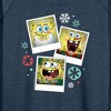 Women's - SpongeBob SquarePants - Christmas Photo Collage Lightweight French Terry Wide Neck Long Sleeve Shirt - 2 of 4