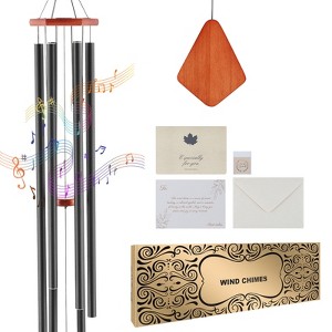 VEVOR Wind Chimes for Outside, 60 in, Deep Tone Wind Chimes with 6 Tubes, Unique Large Memorial Wind Chimes for Anniversary, Black - 1 of 4