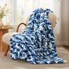 Handmade Chenille Throw Blankets Group of 2 Blankets, Chunky Knit Cable Knitted Crochet Blankets Collection-Amelie Home - 2 of 4