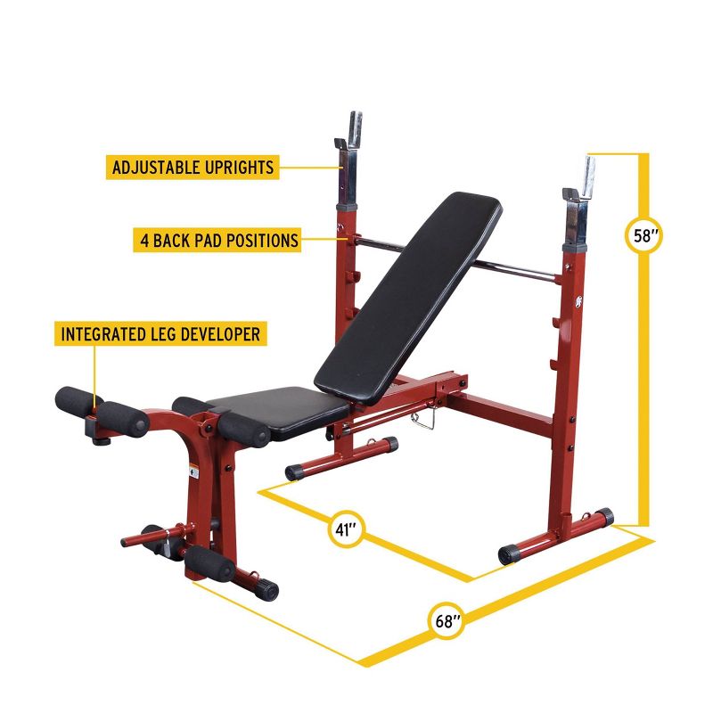 Best Fitness Olympic Weight Bench, 4 of 5