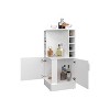 Vynxaria   Cabinet with Open Shelves and Hidden Storage ¨C Black Finish - 3 of 4