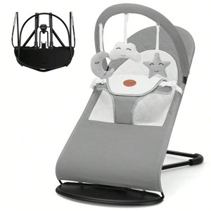 HKAI Baby Bouncer, 3 Modes with Rocker and Stationary Options, Infant Rocker Chair with Hanging Toys - 1 of 4