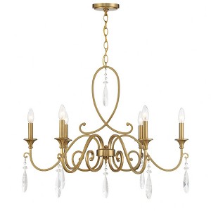 Savoy House Fairchild 6 - Light Chandelier in  Warm Brass - 1 of 3