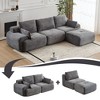 Sapphtopaz Modern Couches for Living Room with Memory Foam Upholstered Sectional Sofa with Corduroy Fabric Deep Loveseat for Living Room - 2 of 4