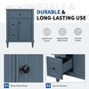 24-Inch Bathroom Vanity with Sink Bathroom Vanity Cabinet with One Flip Drawer and Two Drawers Adjustable Shelf Solid Wood and MDF Blue Gray - 4 of 4