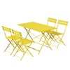 EROMMY 5-piece Foldable Patio Bistro Set With Rectangular Table And Chairs, Weather-resistant Iron Outdoor Dining Set For 4 People - 2 of 4