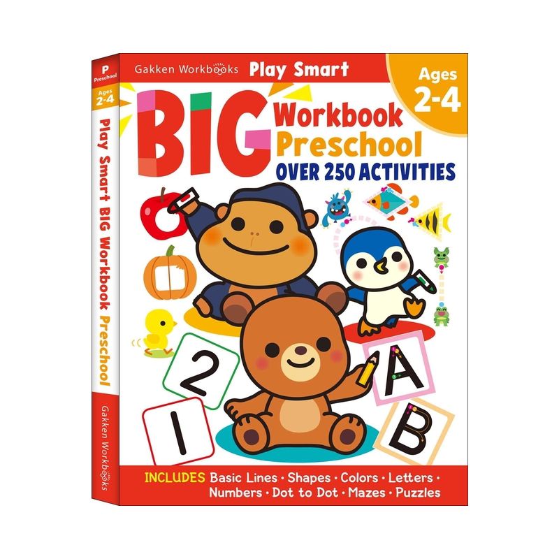 Play Smart Big Workbook Preschool Ages 2-4 - by  Gakken Early Childhood Experts (Paperback), 1 of 2