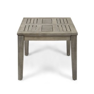 Outdoor Acacia Wood Side Table, 20 "W x 20 "D x 15.75 "H - 1 of 4