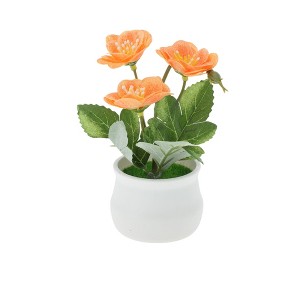 Unique Bargains Artificial Tree Mini Plum Blossoms Plastic 4.33"x4.33"x5.51" 1 Pcs - 1 of 4