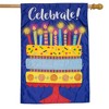 Celebrate Cake Applique House Flag Birthday Party 28" x 40" Briarwood Lane - 2 of 4