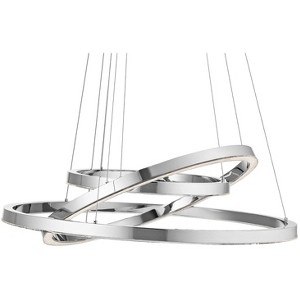 Elan Opus 31 1/2" Wide Chrome 3-Ring LED Pendant Light - 1 of 2