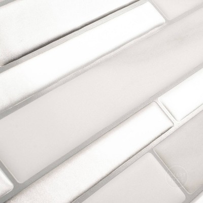 Milano Carrera Gray and White Peel and Stick Vinyl Backsplash Tiles