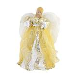 Tree Topper Finial 11.75" Blonde Hair Angel  Tree Topper Christmas Free Standing  -  Tree Toppers