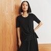 Lands' End Women's Lightweight Jersey Tie Front Top - 3 of 3