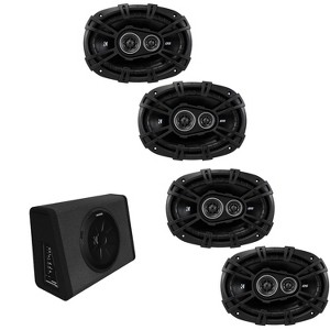 Kicker 11PT250 Truck Enclosure & (2) DSC69304 DS-Series 6x9" 3-Way Speaker Bundle - 1 of 4