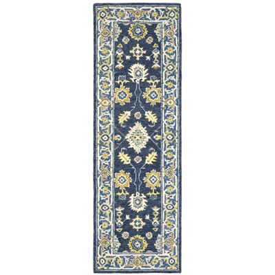Oriental Weavers Alfresco 28405 Navy/ Blue Indoor Area Rug - 2'6" x 8'