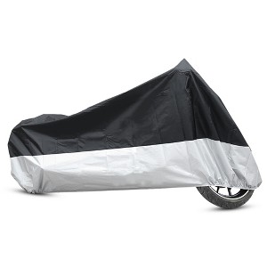 Unique Bargains 180T Waterproof Rain Dust Motorcycle Cover Outdoor Sun Protector - 1 of 4