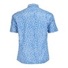 Beyond Paradise Men's Tropical Floral Print Cotton Shirt | Blue Flowers - 3 of 3