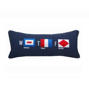 RightSide Designs Cape Series Whisket Tango Foxtrot Mini Lumbar Indoor/Outdoor Accent Pillow - 1 of 4