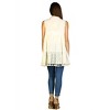 Women's Lace & Fringe Embroidered Sleeveless Dress - Velzera - 3 of 3
