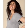 Women's V-Neck Side-Ruched Maternity Short Sleeve Tee | Motherhood Maternity - 4 of 4