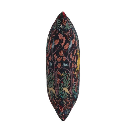 18" x 18" Navy Forest-Inspired Polyester Outdoor Throw Pillow