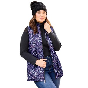 Catherines Quilted Puffer Vest - 1 of 2