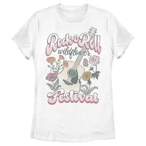 Women's Lost Gods Rock And Roll Wildflower Fest T-Shirt - 1 of 4