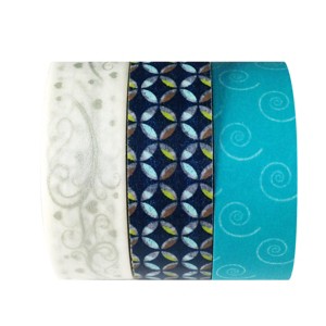 Wrapables Cool Tones Japanese Washi Masking Tape (Set of 3) - 1 of 2