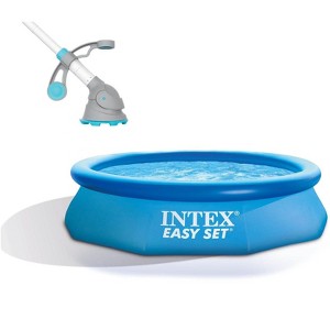 Intex 10' x 30" Easy Set Above Ground Pool + Kokido Krill Automatic Vacuum - 1 of 4