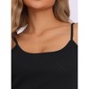 cheibear Women's Soft Round Neck Spaghetti Strap Top and Shorts Loungewear Pajama Set - 4 of 4