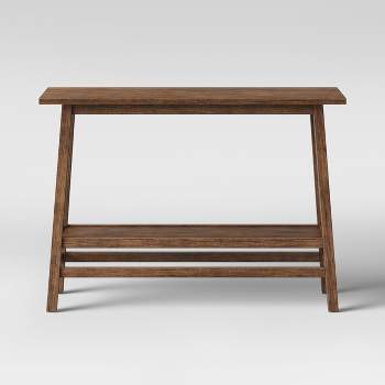 Haverhill Wood Console Table Weathered Brown - Threshold™