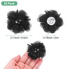 Unique Bargains Mesh Fabric Rhinestone Pearl Chiffon Flowers 2.17 x 2.17 Inch - 3 of 4