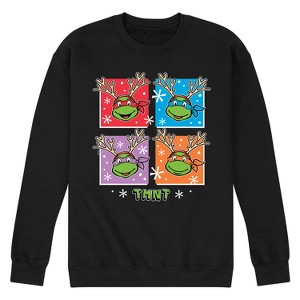 Men's - Teenage Mutant Ninja Turtles - Reindeer Turtles Graphic Fleece Sweatshirt - 1 of 4