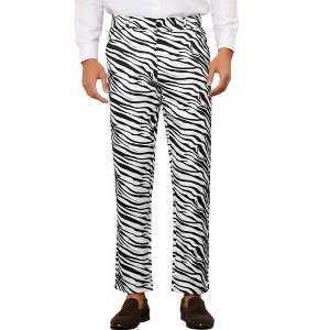 INSPIRE CHIC Men's Regular Fit Animal Printed Pants - 1 of 4