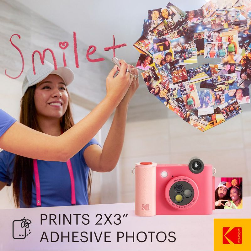 Kodak Smile+ 2x3 Digital Instant Print Camera with Effect Lenses, 6 of 11
