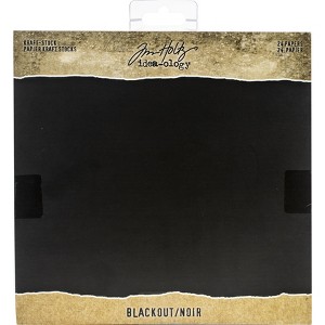 Idea-Ology Kraft Stock Cardstock Pad 8"X8" 24/Pkg-Blackout - 1 of 2